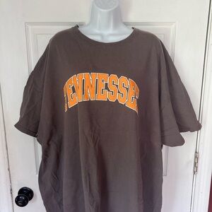 Brown and orange Tennessee tee